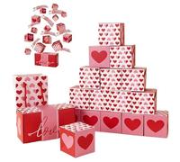 Boîte-cadeau d'explosion de l'argent avec 15pcs Petits repliement rebondissant explosant pour l'anniversaire de 'argent, anniversaire Noël Graduation Saint-Valentin surprenant