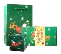 Boîte cadeau d'explosion rebondissant des boîtes-cadeaux surprise de Noël avec sacs et boîtes de rebond (12pcs) Boîte d'argent pour espèces, style surprise2