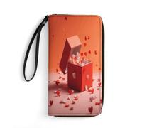 Boîte cadeau en cuir imprimé avec dragonne pour homme et femme, boîte cadeau emballée, 19,8 x 10,4 x 2,5 cm, moderne, Coffret cadeau emballé, 7.8 x 4.1 x 1 inches, Moderne
