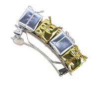 Boîte cadeau en épingle à cheveux pour femme - Couleur vive - Pince à cheveux métallique - Frange latérale - Support pour queue de cheval