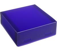 Boîte cadeau en plastique, Frosty Boîte cadeau en plastique polypropylène, format 15x15x5cm VIOLET, 10 pcs.