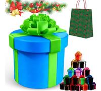 Boîte cadeau ennuyeuse à vis imbriquées - Boîte à farces imprimée 3D pour argent et surprises, cadeau puzzle amusant pour les anniversaires, Noël, éléphant blanc, ou pour rendre fous vos amis et