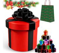 Boîte cadeau ennuyeuse à vis imbriquées - Boîte à farces imprimée 3D pour argent et surprises, cadeau puzzle amusant pour les anniversaires, Noël, éléphant blanc, ou pour rendre les amis et les