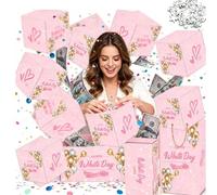 BoîTe Cadeau Explosion Pop-Up Pour Remise De DiplôMes,IdéAl Pour Cadeau D'Argent,Kit Diy à Garnir De Bonbons Et Petits PréSents,Pour Anniversaire,Mariage Et Demande En Mariage (10 count,pink-1 set)