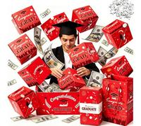 BoîTe Cadeau Explosion Pop-Up Pour Remise De DiplôMes,IdéAl Pour Cadeau D'Argent,Kit Diy à Garnir De Bonbons Et Petits PréSents,Pour Anniversaire,Mariage Et Demande En Mariage (20 count,red-1 set)