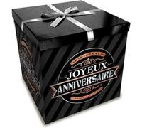 boîte cadeau joyeux anniversaire 20x20cm noir - sud trading cd5430 G