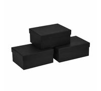 Boîte cadeau luxe noir mat - coffret rigide avec couvercle cloche - 23,5 x 15,6 x 8 cm - Boîte vide pour cadeau, mariage, anniversaire homme/femme lot de 3 -BNLM (3)