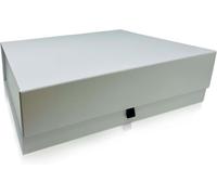 Boîte Cadeau Magnétique De Luxe Gris Clair - Montage Facile, Fermeture/Capot Magnétique, Boîte De Proposition - Boîte Cadeau Idéale Pour Les Mariages Et Plus - 420x320x120mm