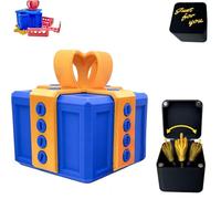 Boîte cadeau mystère doigt d'honneur - Boîte surprise ennuyeuse avec doigt pop-up, farce imprimée en 3D à visser, blague amusante pour Noël (jaune)