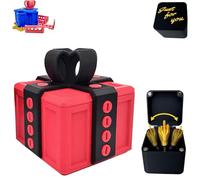 Boîte cadeau mystère doigt d'honneur - Boîte surprise ennuyeuse avec doigt pop-up, farce imprimée en 3D à visser, blague amusante pour Noël (rose)