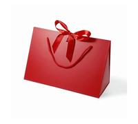 Boite Cadeau Nniversaire Lot de 5 boîtes rigides de luxe en forme de triangle for emballage de mariage et d'anniversaire(Red)