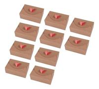 Boîte-cadeau pliable en forme de cœur, conteneur idéal pour des cartes, des bonbons, des petits cadeaux et des articles de fête, boîte d ' enveloppe de forme simple, attaches en papier, conteneur