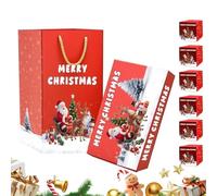 Boîte-cadeau pop-up festive - Boîte de de Noël pour surprises des vacances | Étui pliable réutilisable avec finition artistique, boue des bijoux en argent, fêtes d'événements saisonniers