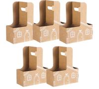 Boîte cadeau/porte-gobelet en forme de maison en pain d'épice, grande boîte à friandises en forme de maison en pain d'épice, emballage for bonbons de Noël, avec poignée(5PCS)