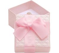 Boîte cadeau pour bijoux, rose avec noeud