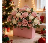 Boîte cadeau pour la Saint-Valentin, boîte de rangement pliable portable et étanche, boîte cadeau de Saint-Valentin avec lettres d'amour, peut être utilisée pour placer des cadeaux et des fleurs