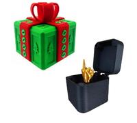Boîte Cadeau Really Annoying avec Rangement Torsadé et Couleurs Assorties Coffret Boîte à Surprise Farce et Attrape 3D Figurine Inutile et Décalée pour Anniversaire Noël Fêtes (E, 8 * 8 * 8cm)