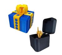 Boîte Cadeau Really Annoying avec Rangement Torsadé et Couleurs Assorties Coffret Boîte à Surprise Farce et Attrape 3D Figurine Inutile et Décalée pour Anniversaire Noël Fêtes (G, 8 * 8 * 8cm)