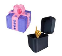 Boîte Cadeau Really Annoying avec Rangement Torsadé et Couleurs Assorties Coffret Boîte à Surprise Farce et Attrape 3D Figurine Inutile et Décalée pour Anniversaire Noël Fêtes (N, 8 * 8 * 8cm)
