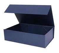Boîte cadeau rectangulaire pliable avec couvercles magnétiques pour cadeaux, 26,7 x 17,8 x 7,6 cm, boîte de rangement décorative rectangulaire moyenne pour demoiselle d'honneur, témoin d'honneur