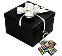 Boîte Cadeau Surprise à 5 Couches, Boîte Créative Cadeau Pliable avec Ruban, Coffret Cadeau Polyvalent, DIY Coffret D'explosion pour Anniversaire, Mariage et Anniversaire de Mariage