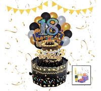 Boîte cadeau surprise - Boîte à explosion pour anniversaire de Folding Bounce Surprise DIY - Boîte cadeau pliable - Carte de vœux pop-up surprise (18 ans)
