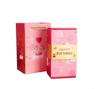 Boîte cadeau surprise créative avec cartes et sac pour anniversaire, Noël, mariage, anniversaire de mariage (B)
