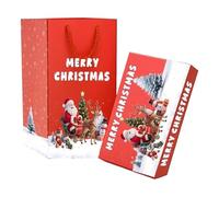Boîte cadeau surprise de Noël - Explosion de l'argent - Boîte cadeau unique réutilisable et pliable pour anniversaire, Noël, anniversaire de mariage, Saint-Valentin (rouge + vert)