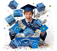 Boîte cadeau surprise pour remise de diplôme 2026, enveloppe explosion pop-up avec confettis, cadeau créatif mémorable pour remise de diplôme, fête en espèces amusantes, décoration pour lycée