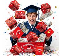 Boîte cadeau surprise pour remise de diplôme 2026, enveloppe explosion pop-up avec confettis, cadeau créatif mémorable pour remise de diplôme, fête en espèces amusantes, décoration pour lycée