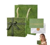 Boîte Cadeau Vide Élégante - Ensemble de Cadeaux Multifonctions avec Sac à Main, Carte de Vœux Rétro Verte, Convient Pour Saint Valentin Anniversaire Vacances Noël Thanksgiving