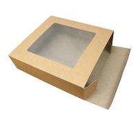 Boîte cadeaux en carton avec fenêtre 25 cm 2 pièce