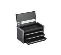 Boîte Caisse Coffre Organisateur Outils Métal 218,4 mm 3 Tiroirs Noir