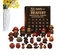 Boîte Calendrier Compte à Rebours de Noël | 31 Jours de Pompiers Charme Halloween Compte à Rebours avec Pendentifs - Décoration Maison pour Vacances pour Adultes Jeunes Couloir Étagères