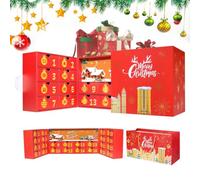 Boîte Calendrier de l'Avent Rechargeables Vides Réutilisables 24 Cases | Décoration Compte à Rebours de Noël Pour Fils Fille Snacks Chocolats Cookies Bureaux Armoires