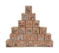 Boîte Calendrier De Noël 24 Jours Décoration d'Intérieur Vides | 24 Pièces Boîtes À Bonbons Mignons Avec Chiffres Pour Bureau Salon Chambre Cheminée Fête Couples