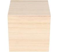 Boîte - Carré - Bois - A personnaliser - 12x12x12cm - Artemio BOIS
