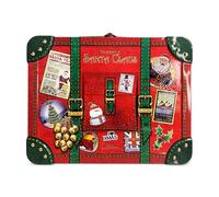 Boîte carré en forme de sac de Noël en rouge Boîte de déco Biscuits de Noël, volumes : 2 L, env. 21 x 16 x 6 cm