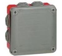 Legrand Boîte de dérivation Plexo 092025 carrée 105x105x55 mm 7 entrées Rouge pour ERP