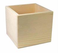 Boîte carrée 16 x 16 cm - Boîte en bois pour décoration et découpage