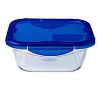 Boîte carrée avec couvercle - PYREX - 1451030 - 16 x 16 cm -800 ml - Cook & Go - Base en verre borosilicate