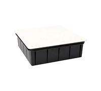 Boîte carrée de 200 x 200 x 65 mm, idéale pour un rangement sûr. Comprend des vis et est rétractée pour plus de protection. Parfaite pour organiser votre espace avec style.