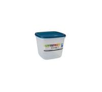 Boite carrée EDA - 2.5 L - naturel - couvercle turquoise acidulé