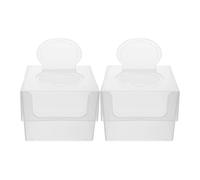 Boîte carrée transparente for mouchoirs humides, contenant de rangement for serviettes jetables, étui en plastique rechargeable Pour Cuisine, Salon, WC, Voiture