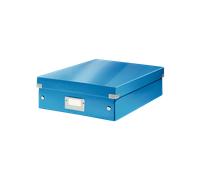 Boîte carton compartimentée multi usages avec couvercle - Bleu