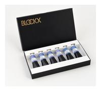 Boîte carton de 6 tubes 15 ml d'aquarelle, assortiment Bleus (253/154/452/255/453/152)