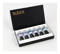 Boîte carton de 6 tubes 15 ml d'aquarelle, assortiment Cobalts (452/455/453/451/456/463)