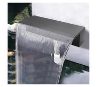 Boîte cascade en acier inoxydable pour fontaines de piscine et eau extérieure avec sortie de débit d'eau pour décoration de jardin, idéale pour les étangs et l'aménagement paysager
