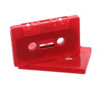 Boîte Cassette Rétro Rouge en Plastique, Lot de 2 Pièces | Finition Soignée, Design Diy, Usage Polyvalent pour Fête Dansante et Souvenirs