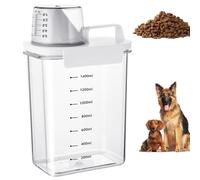 Boite Cereales Hermetique, Stockage pour Haricots, Nourriture pour Chien Hermétiques et Chats avec Gobelet Doseur, Cereales Contenant avec Échelle Gradué, pour Croquettes, Grains de Café(1800ML)